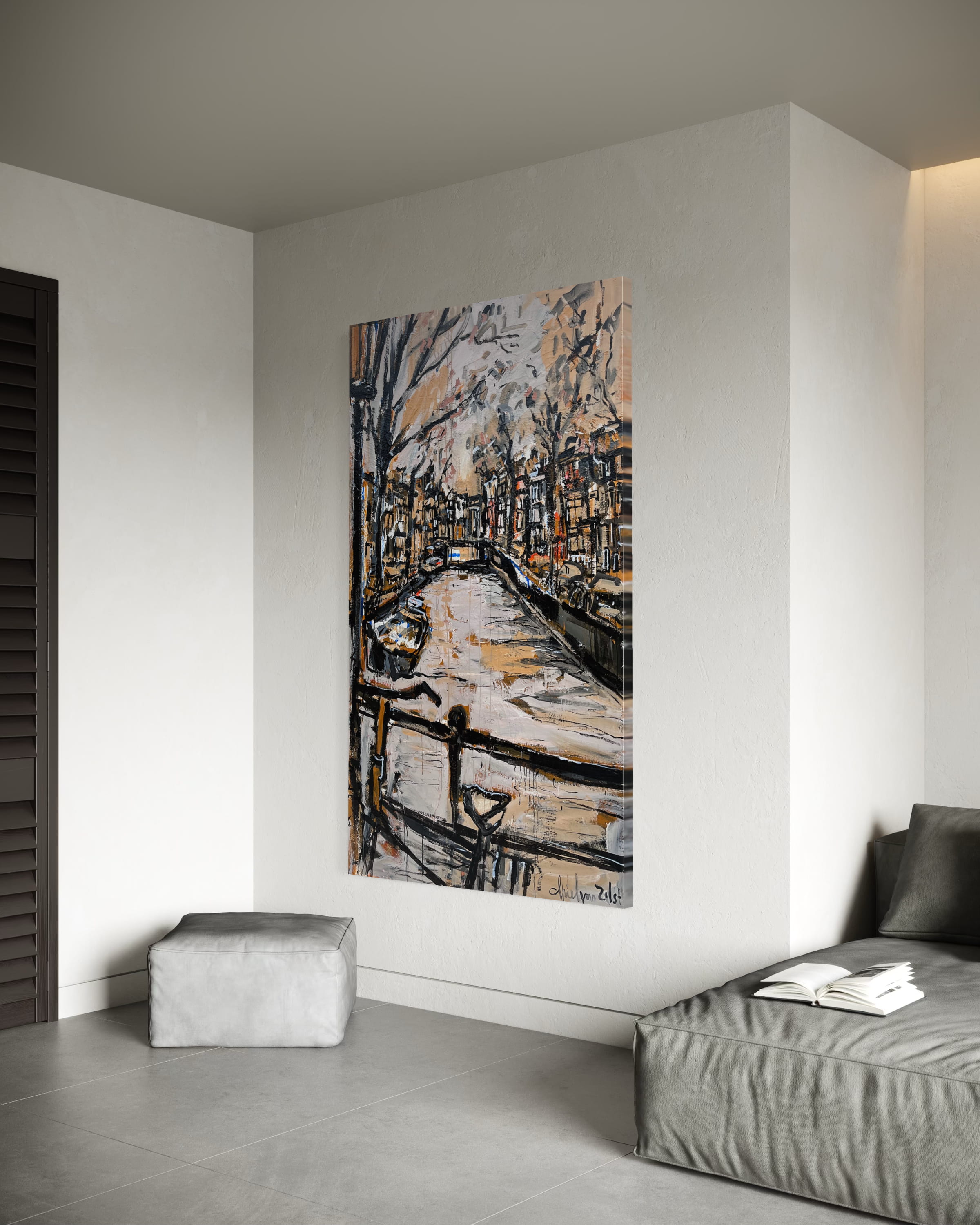 Canal in brown